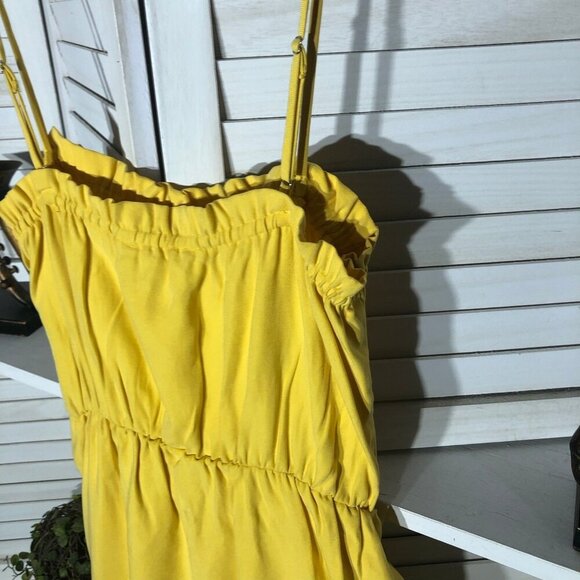 BCBGeneration Yellow Strapless Jumpsuit Rayon Blend - Small - Picture 11 of 16